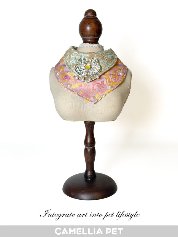 Camellia Pet Pet Apparel Pet Scarf Chinese-Style Splendid Embroidery Series